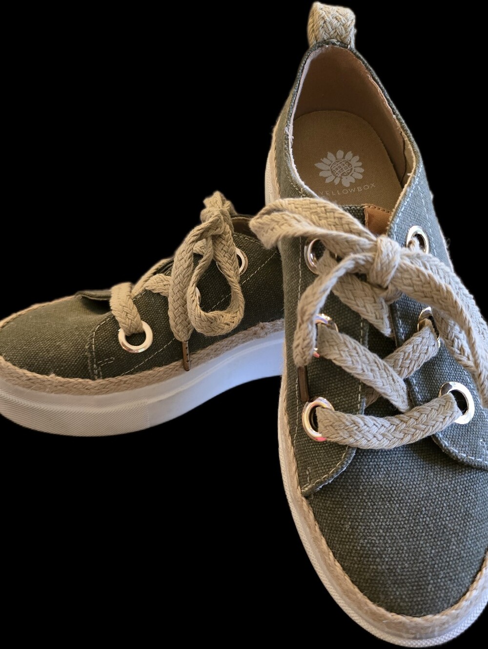 Yellowbox Olive Green Misty Platform Espadrille Sneaker W 8